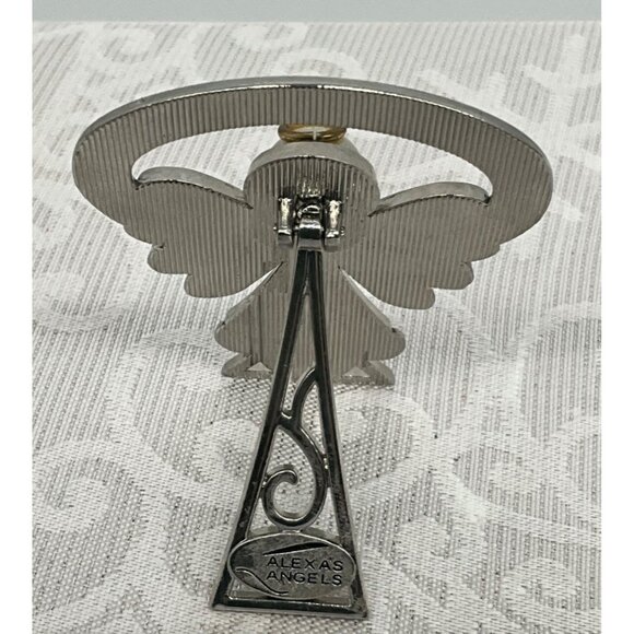 Always By My Side Angel w/ kick stand faux Pearl & Rhinestones By Alexas Angels - Picture 3 of 4